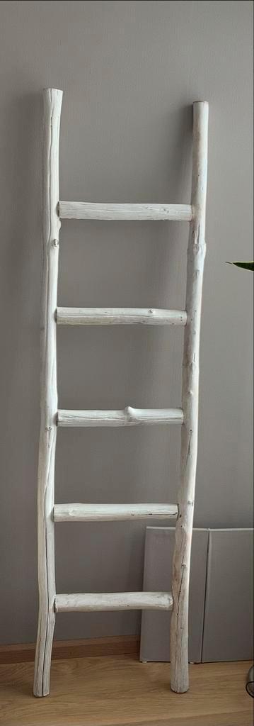 Decoratieve ladder - White Wash - 170cm, Huis en Inrichting, Woonaccessoires | Wanddecoraties, Gebruikt, Ophalen