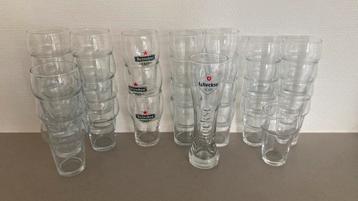 24 bierglazen en 8 fris glazen beschikbaar voor biedingen