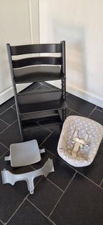 Stokke Tripp Trapp Zwart Complete Set Nieuw Model, Kinderen en Baby's, Kinderstoelen, Ophalen, Gebruikt, Meegroeistoel, Stoelverkleiner