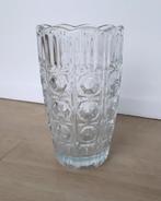 Vintage glazen lensvaas, pers glas Italië, 23cm hoog, Overige kleuren, Ophalen of Verzenden, Minder dan 50 cm, Glas