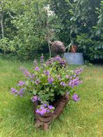 Uniek handgemaakt tuinbeeld, zittende vrouw en plantenschaal, Ophalen