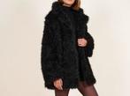 FEELKOO jas fakefur zwart mt S/M en M/L