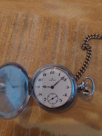 Antieke Edox Zakhorloge met Ketting beschikbaar voor biedingen