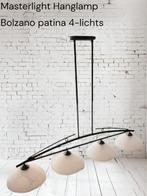 Masterlight Bolzano Patina 4-lichts Hanglamp, 50 tot 75 cm, Ophalen of Verzenden, Zo goed als nieuw, Glas