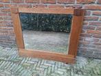 Antieke spiegel eikenhout, Antiek en Kunst, Ophalen, Rechthoekig, 100 tot 150 cm, Minder dan 100 cm