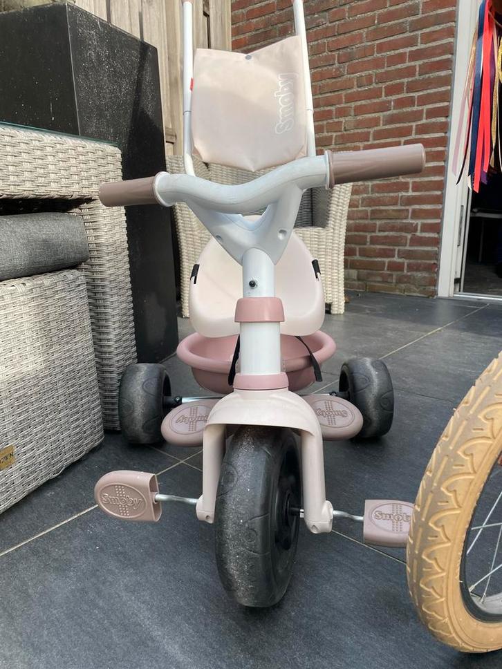 Smoby Driewieler met Duwstang, Kinderen en Baby's, Speelgoed | Buiten | Voertuigen en Loopfietsen, Gebruikt, Overige typen, Ophalen