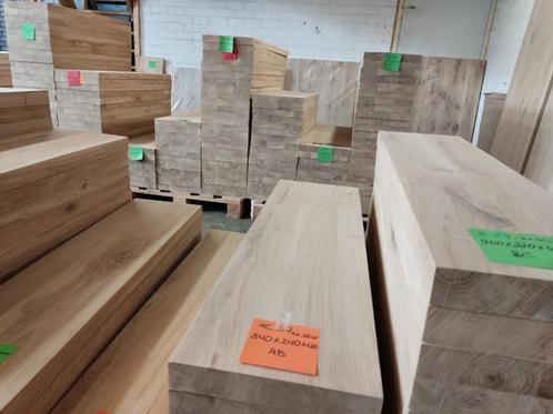 Massief eiken traptreden 40 mm dikte brede lamellen voorraad, Doe-het-zelf en Verbouw, Vloerdelen en Plavuizen, Nieuw, Overige typen