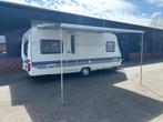 Hobby Excellent 495 UFE - 2009 met voortent en casetteluifel, Caravans en Kamperen, Caravans, Vast bed, Hobby, Particulier, 5 tot 6 meter