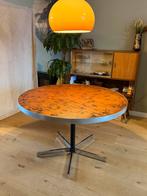 Retro ronde tafel, Ophalen, Gebruikt, Rond, 100 tot 150 cm