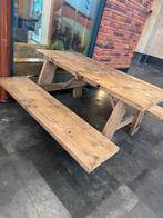Picknick tafel, Tuin en Terras, Ophalen, Zo goed als nieuw, Rechthoekig, Hout