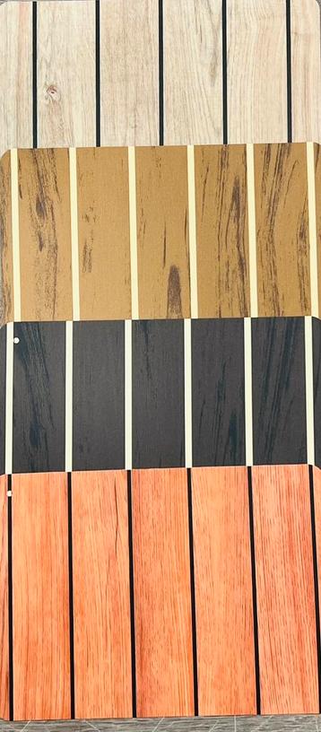 Teak look vinyl 200 cm breed 2mm dik, prijs per str meter. beschikbaar voor biedingen