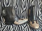 Rock Rebel by EMP lederen cowboy western laarzen gothic punk, Hoge laarzen, Zwart, Nieuw, Ophalen of Verzenden