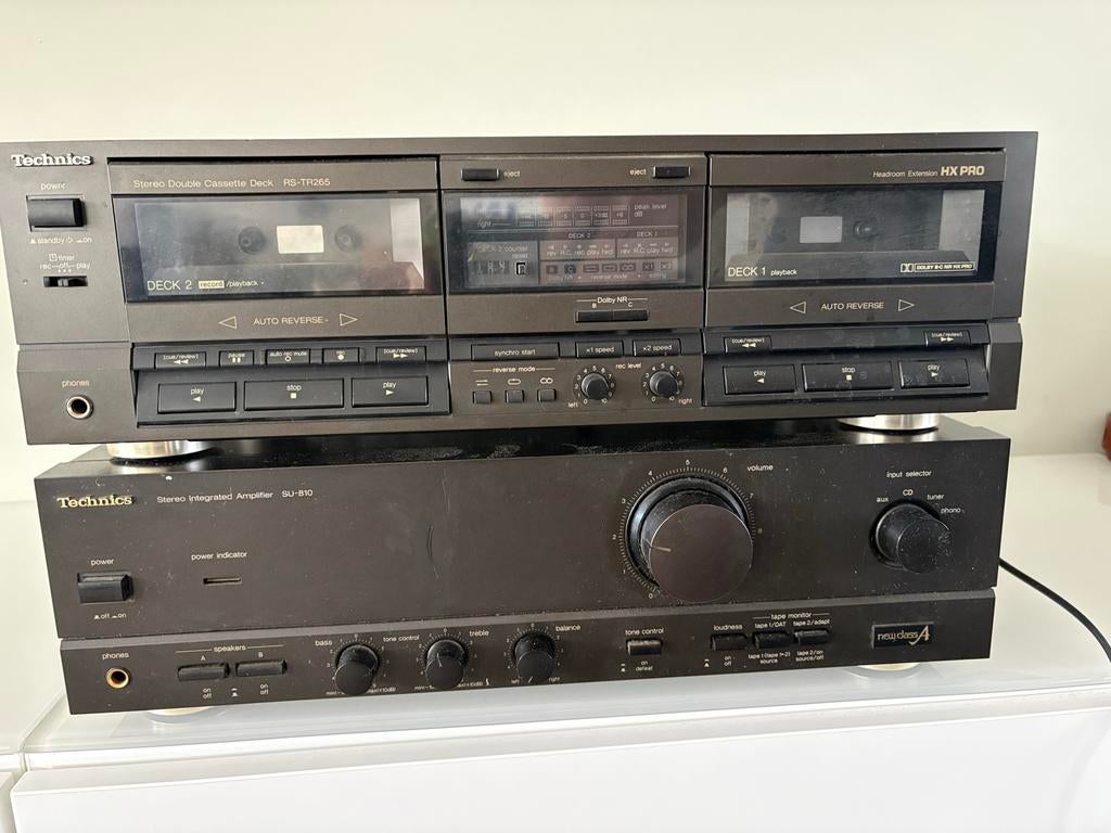 Technics Stereo Set - Versterker & Cassettedeck, Ophalen of Verzenden, Gebruikt, Cassettedeck, Losse componenten
