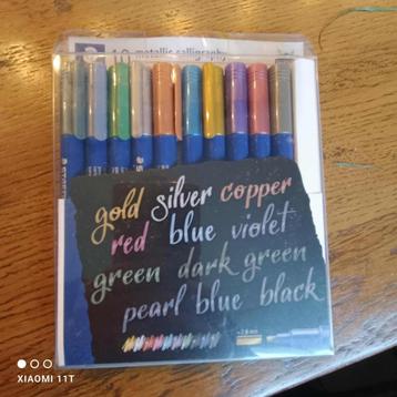 STAEDTLER metallic calligraphy pen set 10 kleuren beschikbaar voor biedingen
