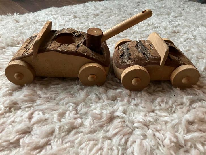 Magic Wood houten boomstam sport auto sleepwagen natuurlijk, Kinderen en Baby's, Speelgoed | Houten speelgoed, Zo goed als nieuw