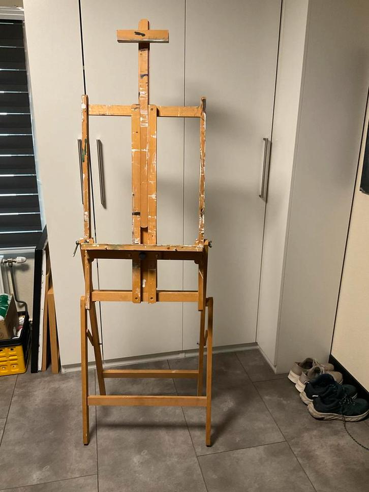 Houten Schildersezel, Hobby en Vrije tijd, Schilderen, Gebruikt, Ezel, Ophalen