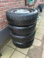 4 winterbanden op stalen 5 gaats velg, Auto-onderdelen, Banden en Velgen, Ophalen, Gebruikt, 16 inch, Banden en Velgen
