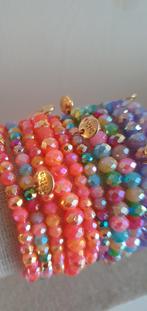 10 Biba Crystal Beads Armbanden - Voorjaarskleuren!, Met kristal, Hangers, Overige kleuren, Nieuw