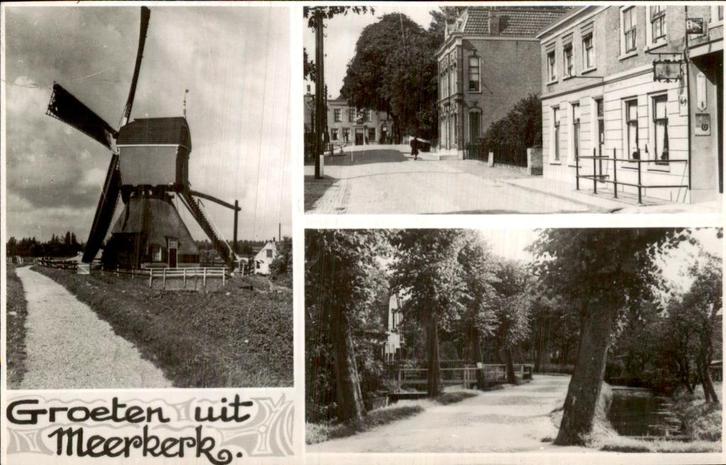 Meerkerk - Molen, Verzamelen, Ansichtkaarten | Nederland, Ongelopen, Utrecht, Voor 1920, Ophalen of Verzenden
