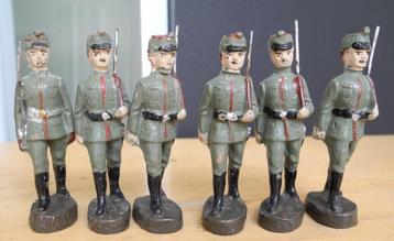 6 antieke miniatuur soldaatjes Elastolin Germany beschikbaar voor biedingen