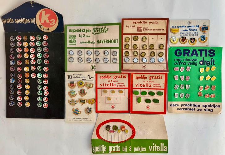 Gezocht Promotiemateriaal van Speldjes / displays/ruilmapjes, Verzamelen, Speldjes, Pins en Buttons, Gebruikt, Speldje of Pin