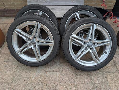 Audi A4 18" S-Line velgen met winterbanden, Auto-onderdelen, Banden en Velgen, Banden en Velgen, Winterbanden, 18 inch, 245 mm