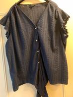 Leuke broderie top ms mode xl  44 46 strik, Verzenden, Zo goed als nieuw, Blauw, Shirt of Top