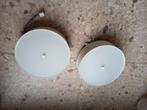 Witte Plafondlampen - Set van 2, Ophalen of Verzenden, Gebruikt, Kunststof, Modern