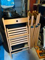 Houten tuinstoelen, makkelijk opbergbaar, Tuin en Terras, Ophalen, Zo goed als nieuw, Hout