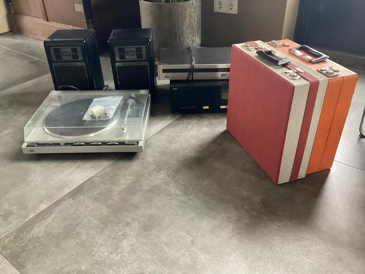 Vintage Stereo Set - Platenspeler, Versterker, Speakers, Audio, Tv en Foto, Platenspelers, Gebruikt, Platenspeler, Overige merken