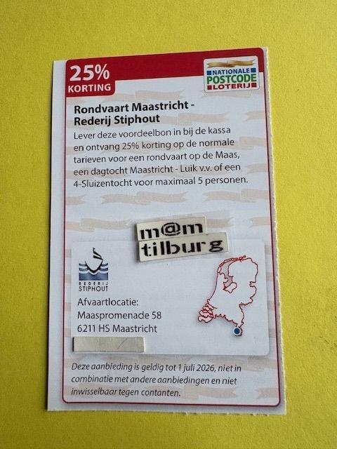 Rondvaart Maastricht - Rederij Stiphout 25% korting, Tickets en Kaartjes, Kortingen en Cadeaubonnen, Drie personen of meer, Overige typen