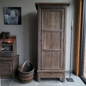 Eendeurs kast landelijk sober stoer driftwood Jober Wonen beschikbaar voor biedingen