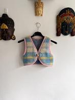 Upcycled wollen kindervest, Handgemaakt Peuter gilet maat 92, Kinderen en Baby's, Kinderkleding | Maat 92, Nieuw, Trui of Vest