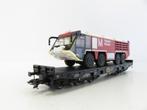 Marklin 48736 zwaarlastwagon met brandweerwagen, Wisselstroom, Wagon, Ophalen of Verzenden, Zo goed als nieuw