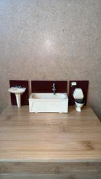 1:16 Lundby badkamer - hout en kunststof - mooie staat, Verzamelen, Poppenhuizen en Toebehoren, Ophalen of Verzenden, Zo goed als nieuw