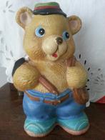 Brocante spaarpot beer gips eighties, Ophalen of Verzenden, Zo goed als nieuw, Steen, Aardewerk of Keramiek, Dier