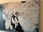 Banksy Canvas in goede staat 95 cm x 135 cm, Ophalen, Zo goed als nieuw, Schilderij, 75 cm of meer