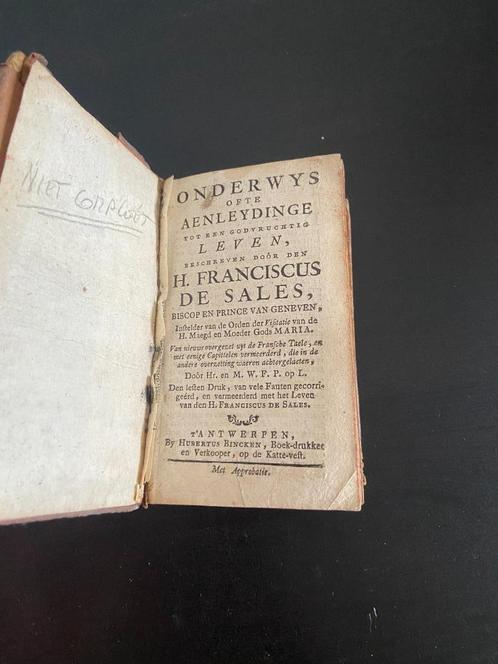 Onderwys ofte Aenleydinge tot een Godvruchtig Leven, Boeken, Geschiedenis | Vaderland, Gelezen, 17e en 18e eeuw, Ophalen of Verzenden