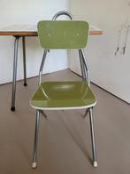 Vintage groen klein stabiel (klap-bijzet)stoeltje, Ophalen, Gebruikt, Stoel(en)
