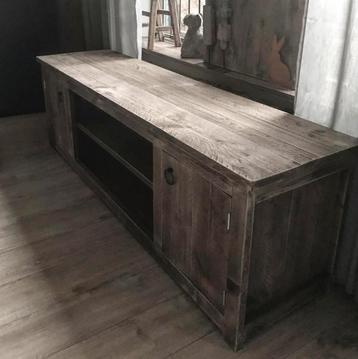 ~Stoer Sober Landelijk Houten Tv-Meubel/Wandmeubel~ beschikbaar voor biedingen