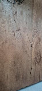 Houten eettafel met metalen frame, Antiek en Kunst, Antiek | Meubels | Tafels, Ophalen of Verzenden