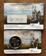 Coincard Eerste Dag Uitgifte het Waterloo vijfje KNM, 5 euro, Ophalen, Overige landen