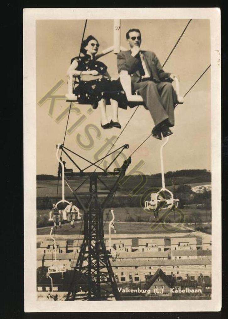 Valkenburg - Kabelbaan [KRST009-1310, Verzamelen, Ansichtkaarten | Nederland, Gelopen, Limburg, 1940 tot 1960, Verzenden