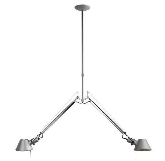 Tolomeo Due Bracci Hanglamp Aluminium - Artemide, Ophalen of Verzenden, Zo goed als nieuw