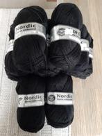 11 bollen Nordic Noorse Sokkenwol zwart, Hobby en Vrije tijd, Breien en Haken, Nieuw, Breien of Haken, Wol of Garen, Ophalen of Verzenden