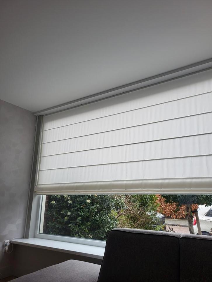 Groot vouwgordijn, gebroken wit, 343x208 cm, Huis en Inrichting, Stoffering | Gordijnen en Lamellen, Zo goed als nieuw, 200 cm of meer