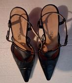 Elegante Zwarte leren sandalen merk Peter Kaiser - Maat 39, Kleding | Dames, Schoenen, Ophalen, Zwart, Sandalen of Muiltjes, Kaiser