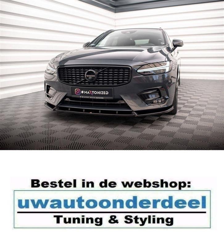 Maxton Design Spoiler Splitter Lip Volvo V90 R Design Mk2, Auto diversen, Tuning en Styling, Verzenden