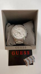 Zilverkleurig Guess horloge met kristallen rand, Staal, Gebruikt, Guess, Polshorloge