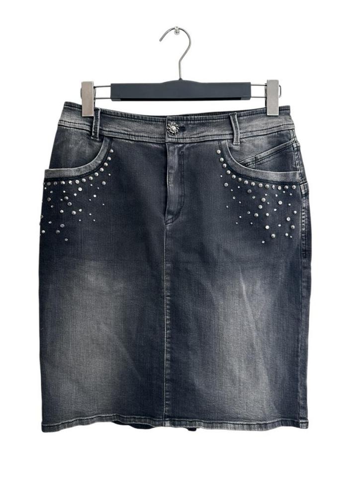 Marc Cain spijkerrok M, Kleding | Dames, Spijkerbroeken en Jeans, Zo goed als nieuw, W30 - W32 (confectie 38/40), Grijs, Ophalen of Verzenden